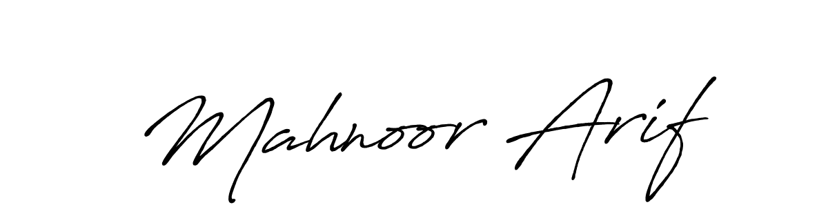 Once you've used our free online signature maker to create your best signature Antro_Vectra_Bolder style, it's time to enjoy all of the benefits that Mahnoor Arif name signing documents. Mahnoor Arif signature style 7 images and pictures png