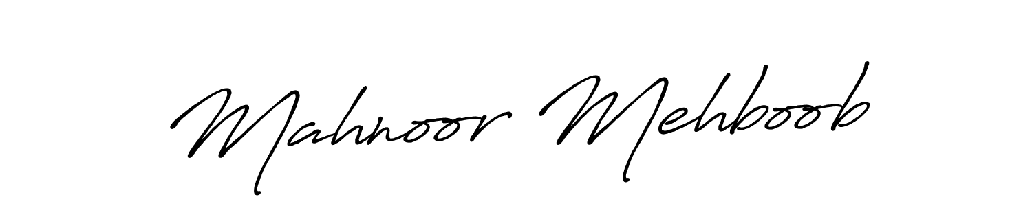 This is the best signature style for the Mahnoor Mehboob name. Also you like these signature font (Antro_Vectra_Bolder). Mix name signature. Mahnoor Mehboob signature style 7 images and pictures png