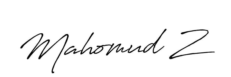 How to make Mahomud Z signature? Antro_Vectra_Bolder is a professional autograph style. Create handwritten signature for Mahomud Z name. Mahomud Z signature style 7 images and pictures png