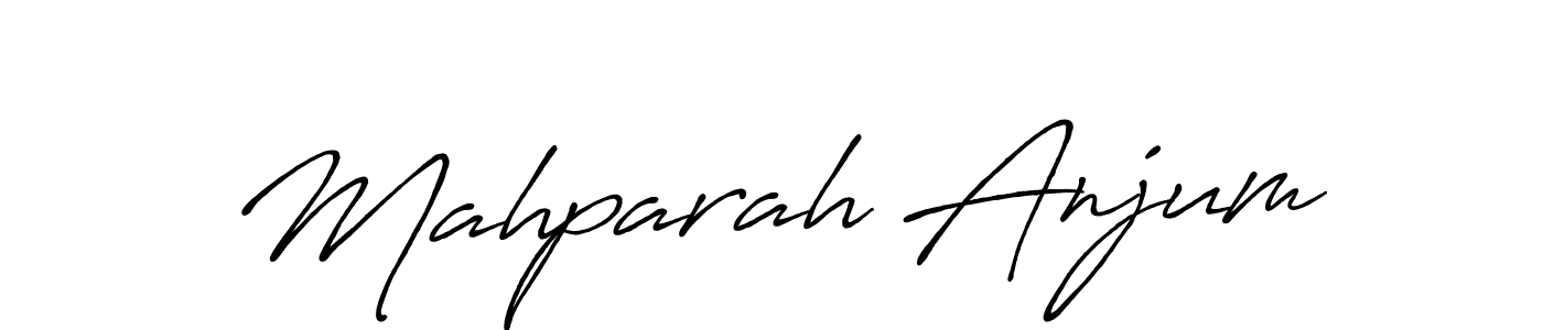 Use a signature maker to create a handwritten signature online. With this signature software, you can design (Antro_Vectra_Bolder) your own signature for name Mahparah Anjum. Mahparah Anjum signature style 7 images and pictures png