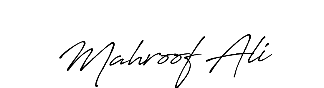 Mahroof Ali stylish signature style. Best Handwritten Sign (Antro_Vectra_Bolder) for my name. Handwritten Signature Collection Ideas for my name Mahroof Ali. Mahroof Ali signature style 7 images and pictures png