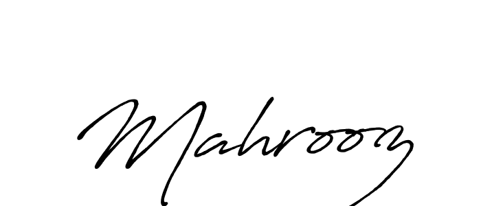 Mahrooz stylish signature style. Best Handwritten Sign (Antro_Vectra_Bolder) for my name. Handwritten Signature Collection Ideas for my name Mahrooz. Mahrooz signature style 7 images and pictures png