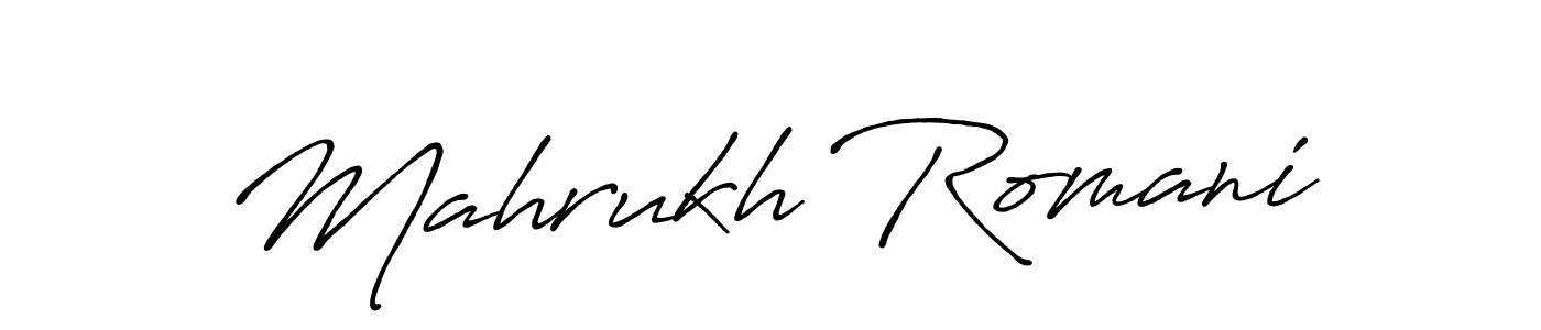 It looks lik you need a new signature style for name Mahrukh Romani. Design unique handwritten (Antro_Vectra_Bolder) signature with our free signature maker in just a few clicks. Mahrukh Romani signature style 7 images and pictures png