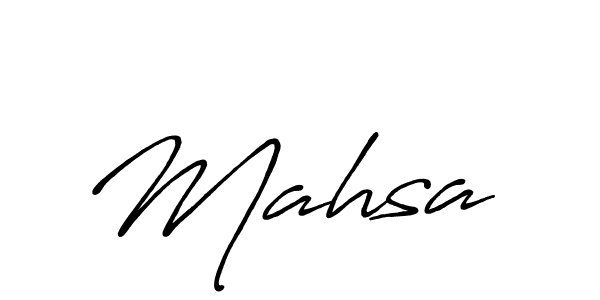 Make a beautiful signature design for name Mahsa . With this signature (Antro_Vectra_Bolder) style, you can create a handwritten signature for free. Mahsa  signature style 7 images and pictures png