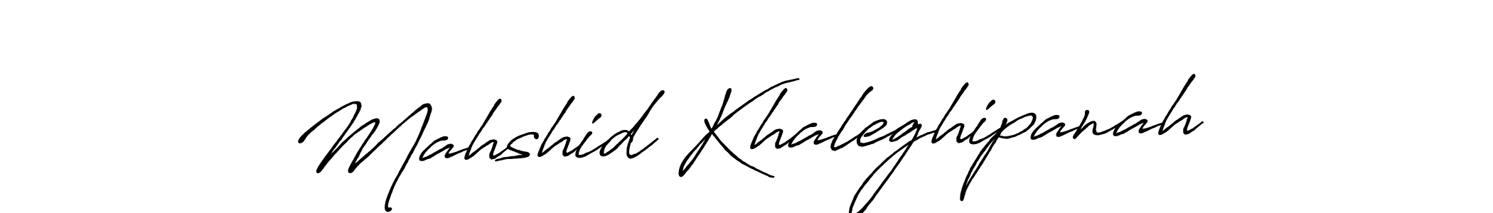 How to make Mahshid Khaleghipanah name signature. Use Antro_Vectra_Bolder style for creating short signs online. This is the latest handwritten sign. Mahshid Khaleghipanah signature style 7 images and pictures png