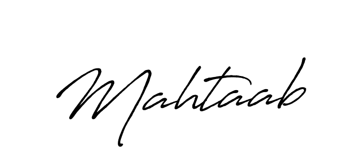 How to make Mahtaab name signature. Use Antro_Vectra_Bolder style for creating short signs online. This is the latest handwritten sign. Mahtaab signature style 7 images and pictures png