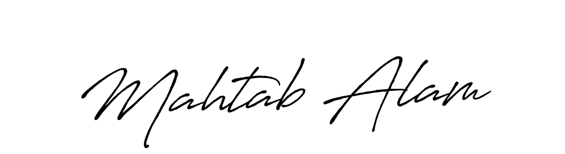 Make a beautiful signature design for name Mahtab Alam. With this signature (Antro_Vectra_Bolder) style, you can create a handwritten signature for free. Mahtab Alam signature style 7 images and pictures png