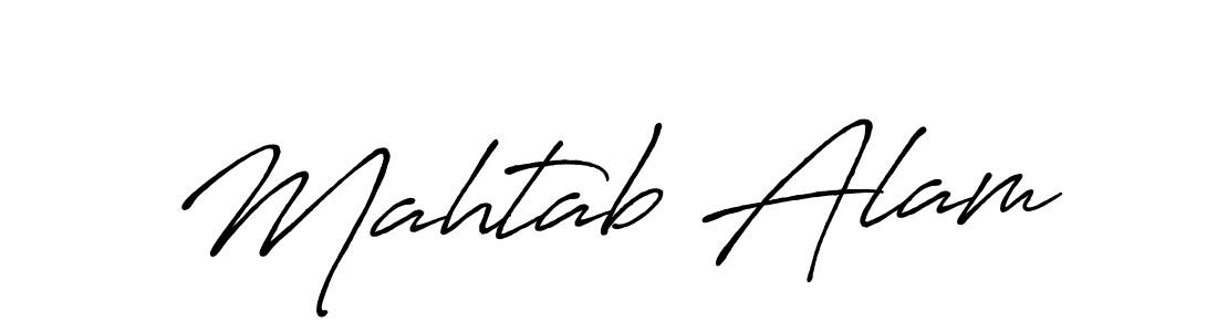 Make a beautiful signature design for name Mahtab Alam. With this signature (Antro_Vectra_Bolder) style, you can create a handwritten signature for free. Mahtab Alam signature style 7 images and pictures png