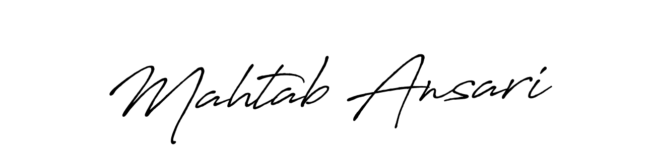 Also You can easily find your signature by using the search form. We will create Mahtab Ansari name handwritten signature images for you free of cost using Antro_Vectra_Bolder sign style. Mahtab Ansari signature style 7 images and pictures png