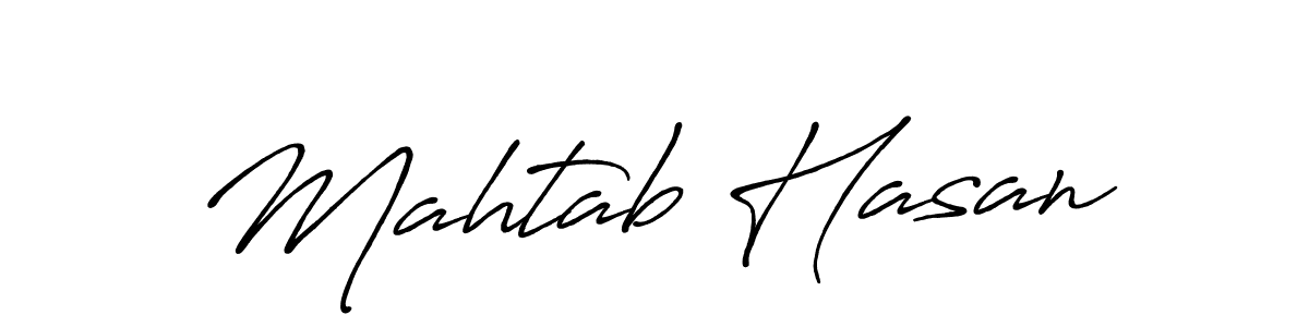 Also we have Mahtab Hasan name is the best signature style. Create professional handwritten signature collection using Antro_Vectra_Bolder autograph style. Mahtab Hasan signature style 7 images and pictures png