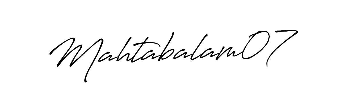 Once you've used our free online signature maker to create your best signature Antro_Vectra_Bolder style, it's time to enjoy all of the benefits that Mahtabalam07 name signing documents. Mahtabalam07 signature style 7 images and pictures png