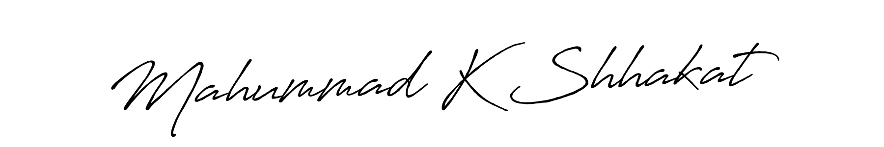 Mahummad K Shhakat stylish signature style. Best Handwritten Sign (Antro_Vectra_Bolder) for my name. Handwritten Signature Collection Ideas for my name Mahummad K Shhakat. Mahummad K Shhakat signature style 7 images and pictures png