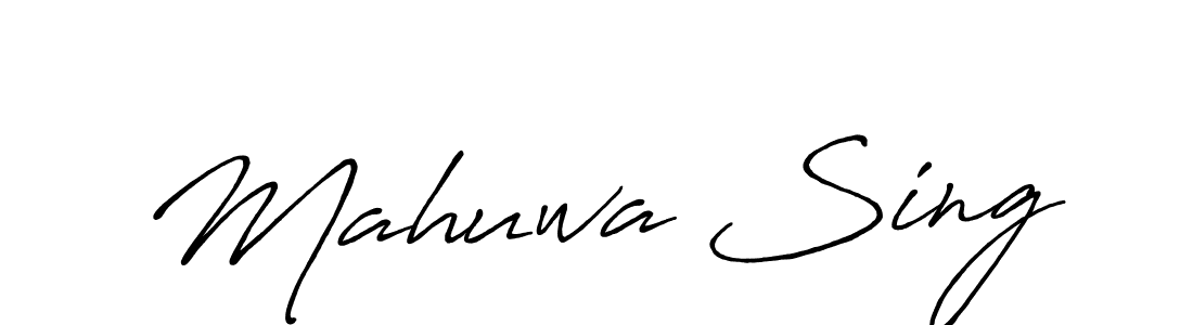How to make Mahuwa Sing signature? Antro_Vectra_Bolder is a professional autograph style. Create handwritten signature for Mahuwa Sing name. Mahuwa Sing signature style 7 images and pictures png