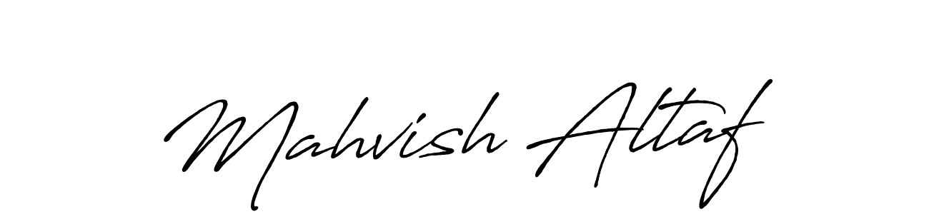 The best way (Antro_Vectra_Bolder) to make a short signature is to pick only two or three words in your name. The name Mahvish Altaf include a total of six letters. For converting this name. Mahvish Altaf signature style 7 images and pictures png