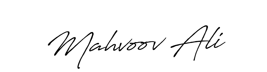 Make a beautiful signature design for name Mahvoov Ali. With this signature (Antro_Vectra_Bolder) style, you can create a handwritten signature for free. Mahvoov Ali signature style 7 images and pictures png