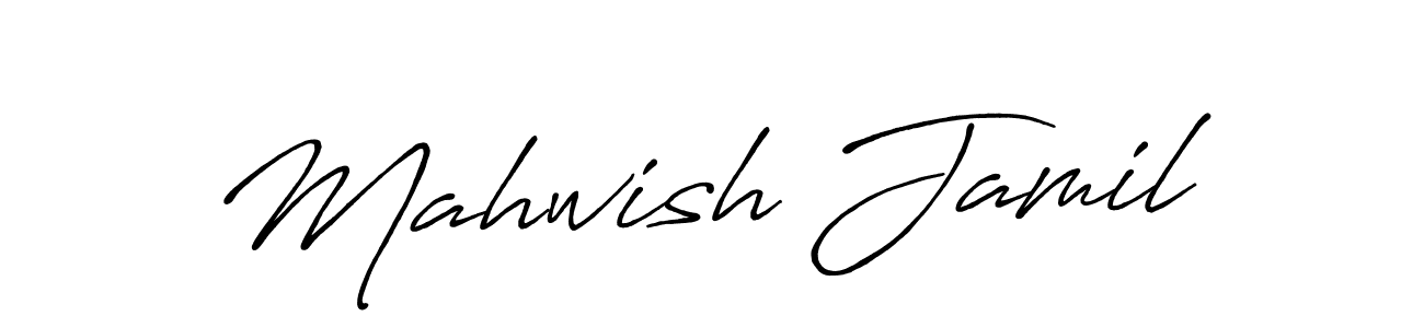 It looks lik you need a new signature style for name Mahwish Jamil. Design unique handwritten (Antro_Vectra_Bolder) signature with our free signature maker in just a few clicks. Mahwish Jamil signature style 7 images and pictures png