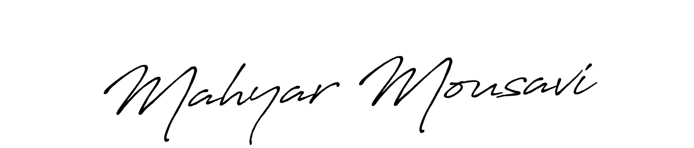 Similarly Antro_Vectra_Bolder is the best handwritten signature design. Signature creator online .You can use it as an online autograph creator for name Mahyar Mousavi. Mahyar Mousavi signature style 7 images and pictures png