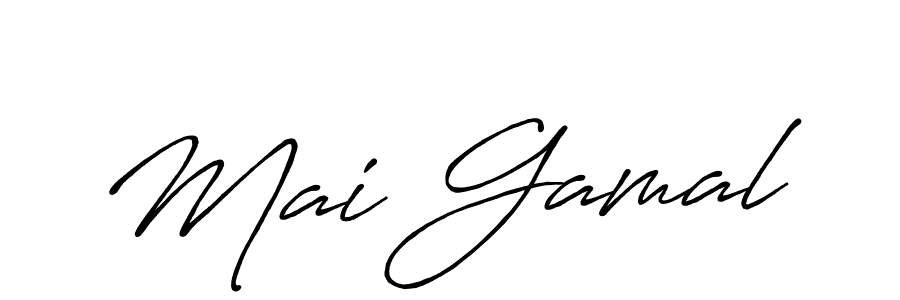 How to make Mai Gamal signature? Antro_Vectra_Bolder is a professional autograph style. Create handwritten signature for Mai Gamal name. Mai Gamal signature style 7 images and pictures png