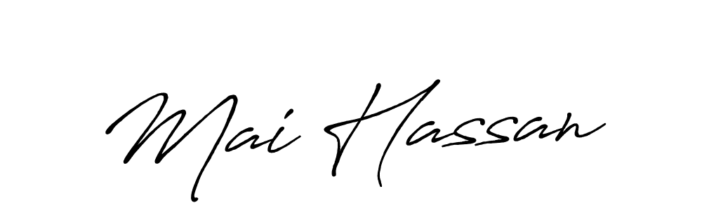 Also You can easily find your signature by using the search form. We will create Mai Hassan name handwritten signature images for you free of cost using Antro_Vectra_Bolder sign style. Mai Hassan signature style 7 images and pictures png