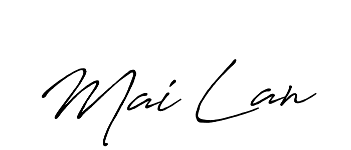 How to make Mai Lan name signature. Use Antro_Vectra_Bolder style for creating short signs online. This is the latest handwritten sign. Mai Lan signature style 7 images and pictures png