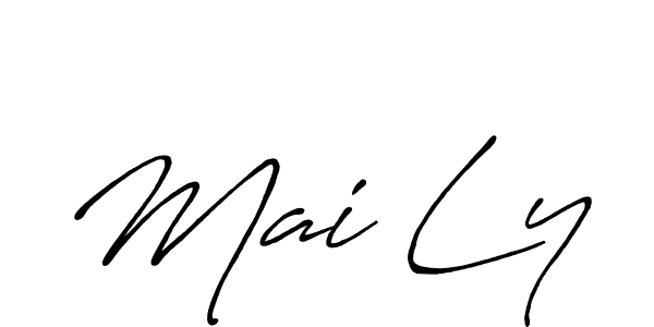 Also we have Mai Ly name is the best signature style. Create professional handwritten signature collection using Antro_Vectra_Bolder autograph style. Mai Ly signature style 7 images and pictures png