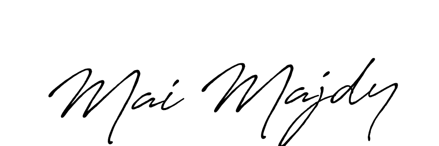 if you are searching for the best signature style for your name Mai Majdy. so please give up your signature search. here we have designed multiple signature styles  using Antro_Vectra_Bolder. Mai Majdy signature style 7 images and pictures png