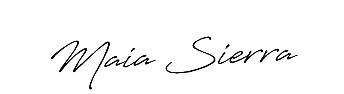 It looks lik you need a new signature style for name Maia Sierra. Design unique handwritten (Antro_Vectra_Bolder) signature with our free signature maker in just a few clicks. Maia Sierra signature style 7 images and pictures png