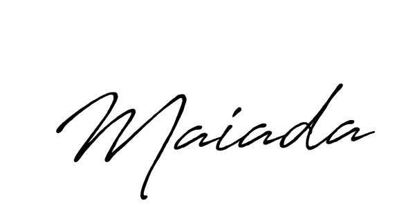 Use a signature maker to create a handwritten signature online. With this signature software, you can design (Antro_Vectra_Bolder) your own signature for name Maiada. Maiada signature style 7 images and pictures png