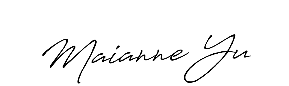 Make a beautiful signature design for name Maianne Yu. Use this online signature maker to create a handwritten signature for free. Maianne Yu signature style 7 images and pictures png
