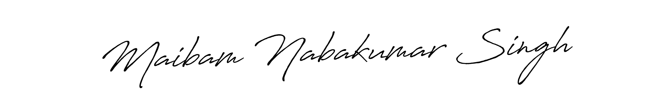 Make a beautiful signature design for name Maibam Nabakumar Singh. With this signature (Antro_Vectra_Bolder) style, you can create a handwritten signature for free. Maibam Nabakumar Singh signature style 7 images and pictures png