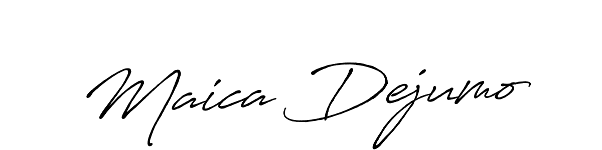 Also You can easily find your signature by using the search form. We will create Maica Dejumo name handwritten signature images for you free of cost using Antro_Vectra_Bolder sign style. Maica Dejumo signature style 7 images and pictures png
