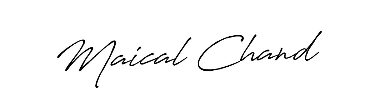 How to make Maical Chand signature? Antro_Vectra_Bolder is a professional autograph style. Create handwritten signature for Maical Chand name. Maical Chand signature style 7 images and pictures png