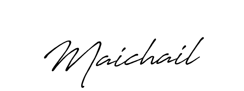 You should practise on your own different ways (Antro_Vectra_Bolder) to write your name (Maichail) in signature. don't let someone else do it for you. Maichail signature style 7 images and pictures png