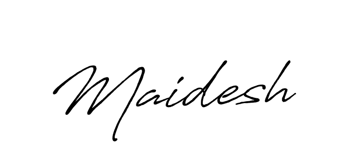 Make a beautiful signature design for name Maidesh. With this signature (Antro_Vectra_Bolder) style, you can create a handwritten signature for free. Maidesh signature style 7 images and pictures png