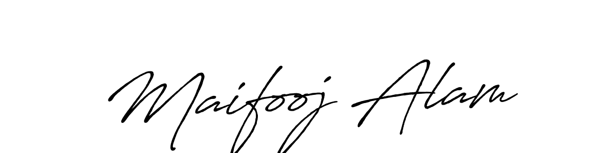 Make a beautiful signature design for name Maifooj Alam. With this signature (Antro_Vectra_Bolder) style, you can create a handwritten signature for free. Maifooj Alam signature style 7 images and pictures png