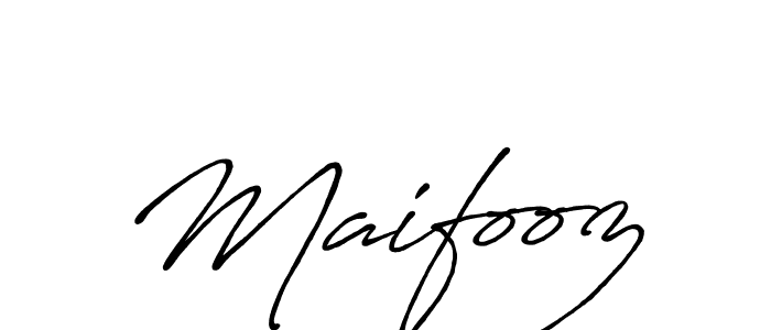 How to make Maifooz name signature. Use Antro_Vectra_Bolder style for creating short signs online. This is the latest handwritten sign. Maifooz signature style 7 images and pictures png