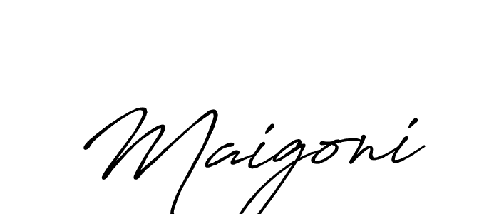 Also we have Maigoni name is the best signature style. Create professional handwritten signature collection using Antro_Vectra_Bolder autograph style. Maigoni signature style 7 images and pictures png