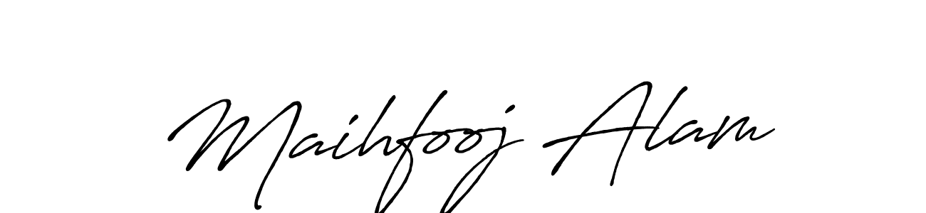 This is the best signature style for the Maihfooj Alam name. Also you like these signature font (Antro_Vectra_Bolder). Mix name signature. Maihfooj Alam signature style 7 images and pictures png