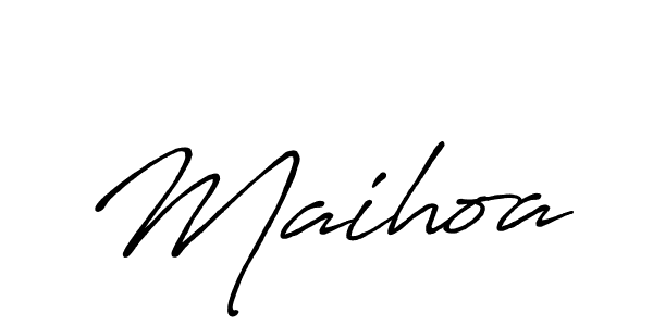 Design your own signature with our free online signature maker. With this signature software, you can create a handwritten (Antro_Vectra_Bolder) signature for name Maihoa. Maihoa signature style 7 images and pictures png