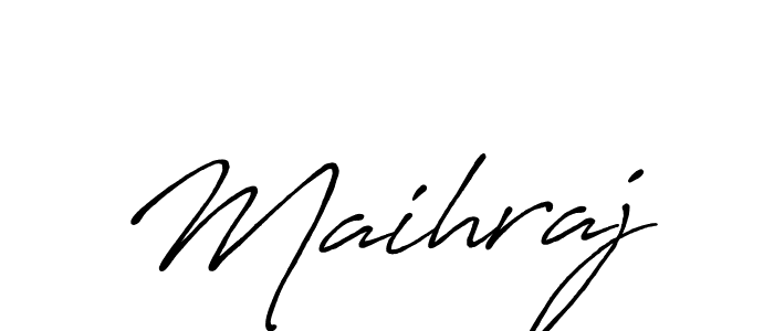 Use a signature maker to create a handwritten signature online. With this signature software, you can design (Antro_Vectra_Bolder) your own signature for name Maihraj. Maihraj signature style 7 images and pictures png