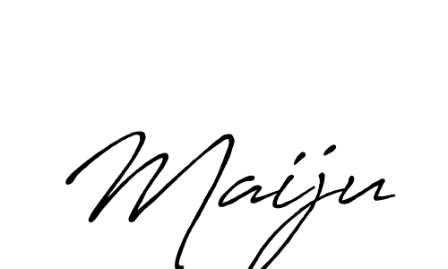 Use a signature maker to create a handwritten signature online. With this signature software, you can design (Antro_Vectra_Bolder) your own signature for name Maiju. Maiju signature style 7 images and pictures png