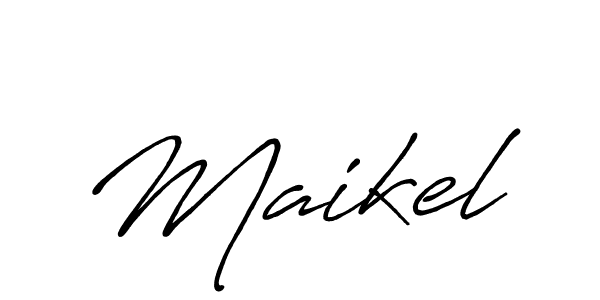 Create a beautiful signature design for name Maikel. With this signature (Antro_Vectra_Bolder) fonts, you can make a handwritten signature for free. Maikel signature style 7 images and pictures png