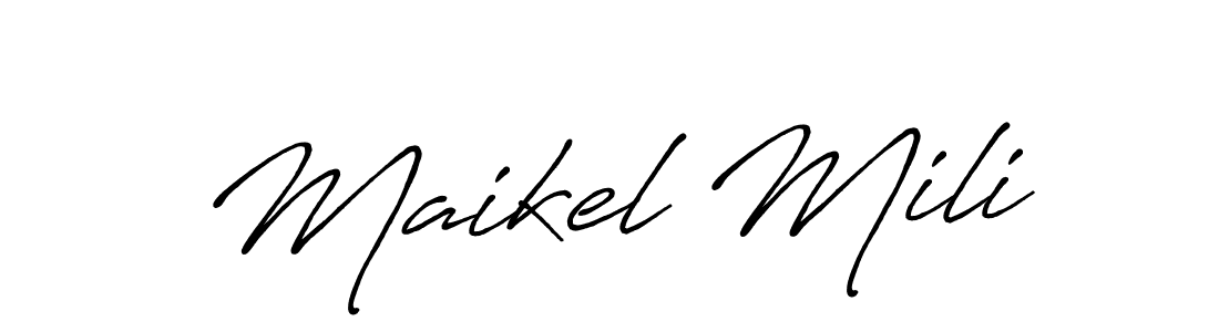 Also we have Maikel Mili name is the best signature style. Create professional handwritten signature collection using Antro_Vectra_Bolder autograph style. Maikel Mili signature style 7 images and pictures png