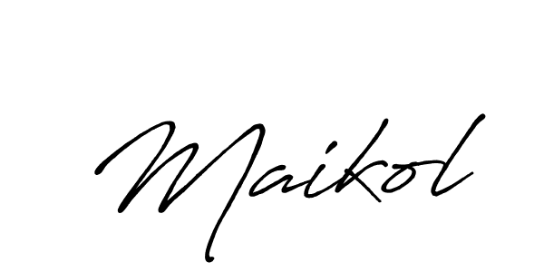 You should practise on your own different ways (Antro_Vectra_Bolder) to write your name (Maikol) in signature. don't let someone else do it for you. Maikol signature style 7 images and pictures png
