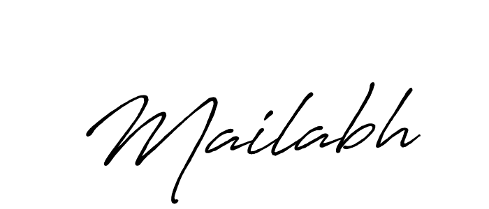 Similarly Antro_Vectra_Bolder is the best handwritten signature design. Signature creator online .You can use it as an online autograph creator for name Mailabh. Mailabh signature style 7 images and pictures png