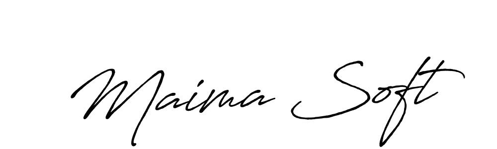 Once you've used our free online signature maker to create your best signature Antro_Vectra_Bolder style, it's time to enjoy all of the benefits that Maima Soft name signing documents. Maima Soft signature style 7 images and pictures png