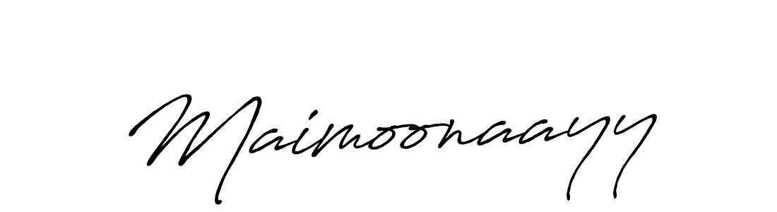 Also we have Maimoonaayy name is the best signature style. Create professional handwritten signature collection using Antro_Vectra_Bolder autograph style. Maimoonaayy signature style 7 images and pictures png