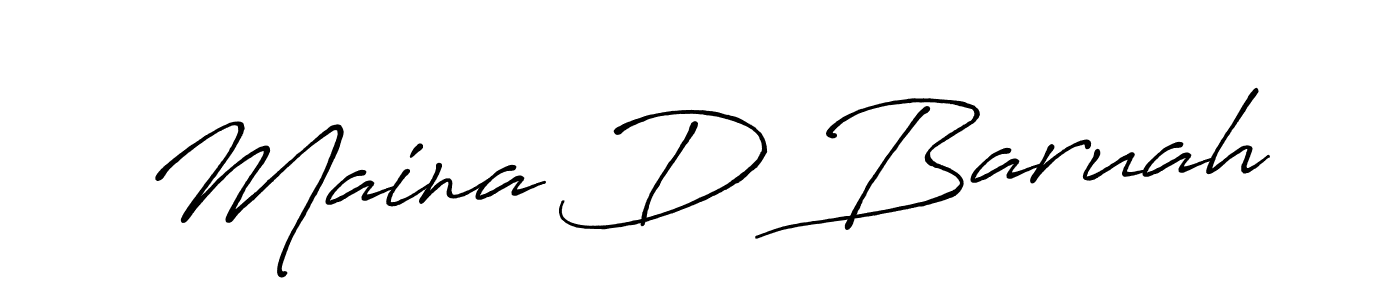 Maina D Baruah stylish signature style. Best Handwritten Sign (Antro_Vectra_Bolder) for my name. Handwritten Signature Collection Ideas for my name Maina D Baruah. Maina D Baruah signature style 7 images and pictures png