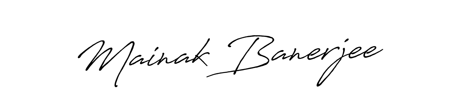 Use a signature maker to create a handwritten signature online. With this signature software, you can design (Antro_Vectra_Bolder) your own signature for name Mainak Banerjee. Mainak Banerjee signature style 7 images and pictures png