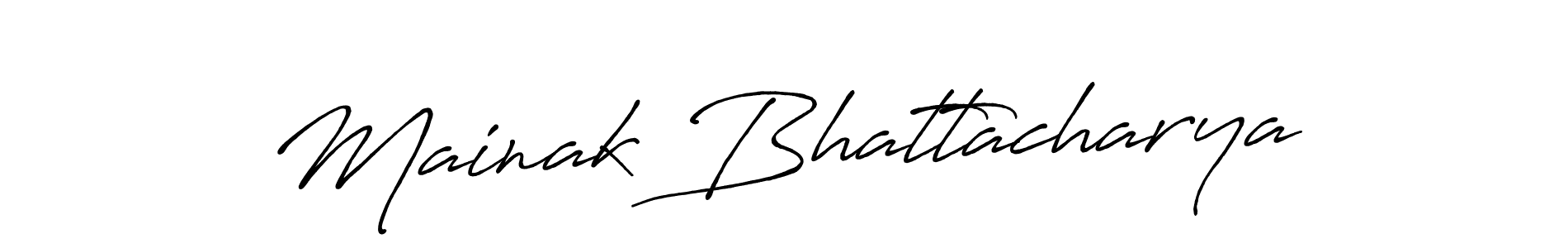 Design your own signature with our free online signature maker. With this signature software, you can create a handwritten (Antro_Vectra_Bolder) signature for name Mainak Bhattacharya. Mainak Bhattacharya signature style 7 images and pictures png